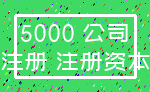 5000 公司_注册 注册资本