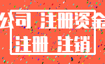 公司 注册资金_注册 注销