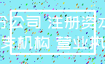 分公司 注册资本_分支机构 营业执照