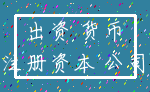 出资 货币_注册资本 公司