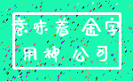 意味着 金字_用神 公司