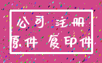 公司 注册_原件 复印件