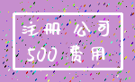 注册 公司_500 费用