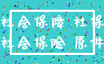 社会保障 社保_社会保险 原件