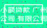 小额贷款 广州_公司 有限公司