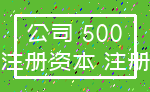 公司 500_注册资本 注册