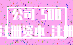 公司 500_注册资本 注册
