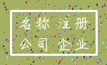 名称 注册_公司 企业