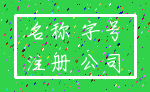 名称 字号_注册 公司