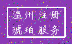温州 注册_琥珀 服务