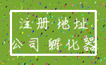 注册 地址_公司 孵化器
