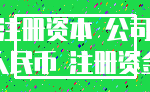 注册资本 公司_人民币 注册资金