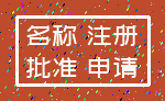 名称 注册_批准 申请