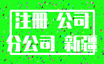 注册 公司_分公司 新疆