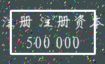 注册 注册资本_500 000