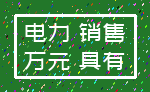 电力 销售_万元 具有