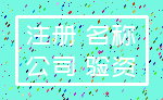 注册 名称_公司 验资