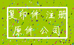 复印件 注册_原件 公司