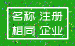 名称 注册_相同 企业