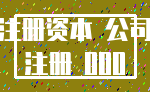 注册资本 公司_注册 000