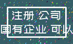 注册 公司_国有企业 可以