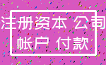 注册资本 公司_帐户 付款