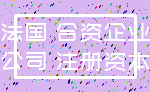法国 合资企业_公司 注册资本