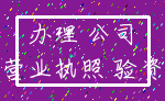 办理 公司_营业执照 验资