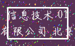 信息技术 01_有限公司 北京