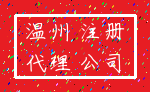 温州 注册_代理 公司