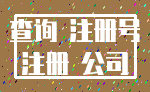 查询 注册号_注册 公司