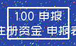 100 申报_注册资金 申报表