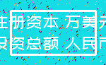 注册资本 万美元_投资总额 人民币