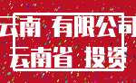 云南 有限公司_云南省 投资