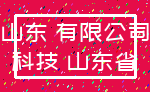 山东 有限公司_科技 山东省