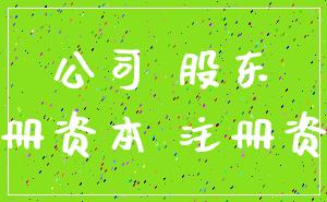 公司 股东_注册资本 注册资金