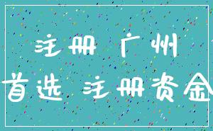 注册 广州_首选 注册资金