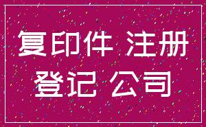 复印件 注册_登记 公司