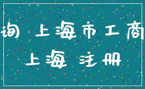 查询 上海市工商局_上海 注册