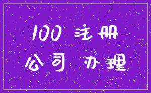 100 注册_公司 办理