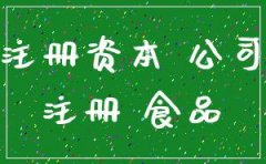 注册一个100万的食品公司