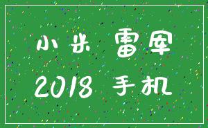 小米 雷军_2018 手机