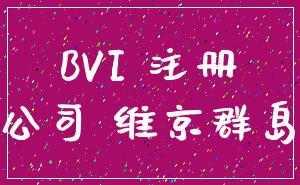 BVI 注册_公司 维京群岛