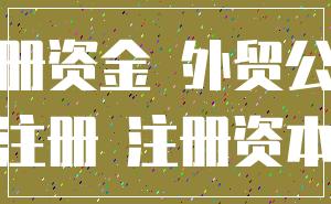 注册资金 外贸公司_注册 注册资本